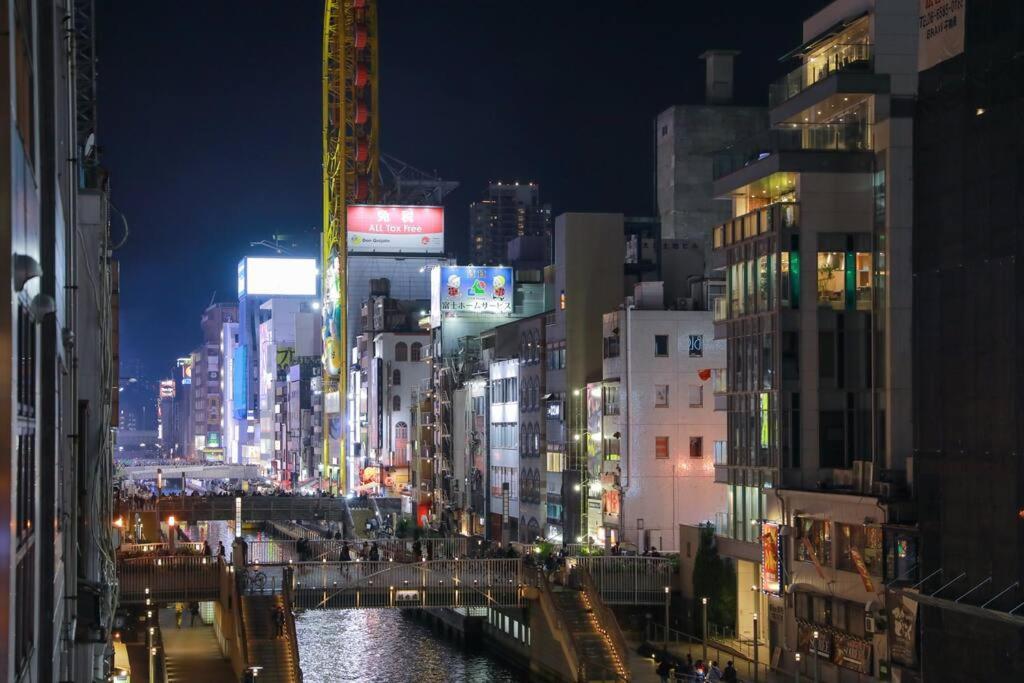 道頓堀民泊31＆Mini浮世絵美術館、道頓堀心斎橋真ん中、家族旅行、Family Trip Osaka Daire Dış mekan fotoğraf