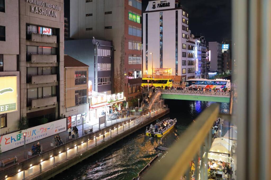 道頓堀民泊31＆Mini浮世絵美術館、道頓堀心斎橋真ん中、家族旅行、Family Trip Osaka Daire Dış mekan fotoğraf